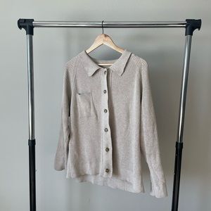 Monica Cordera Ribbed Button Shirt in Grey